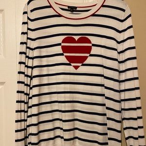 Talbots Heart Sweater